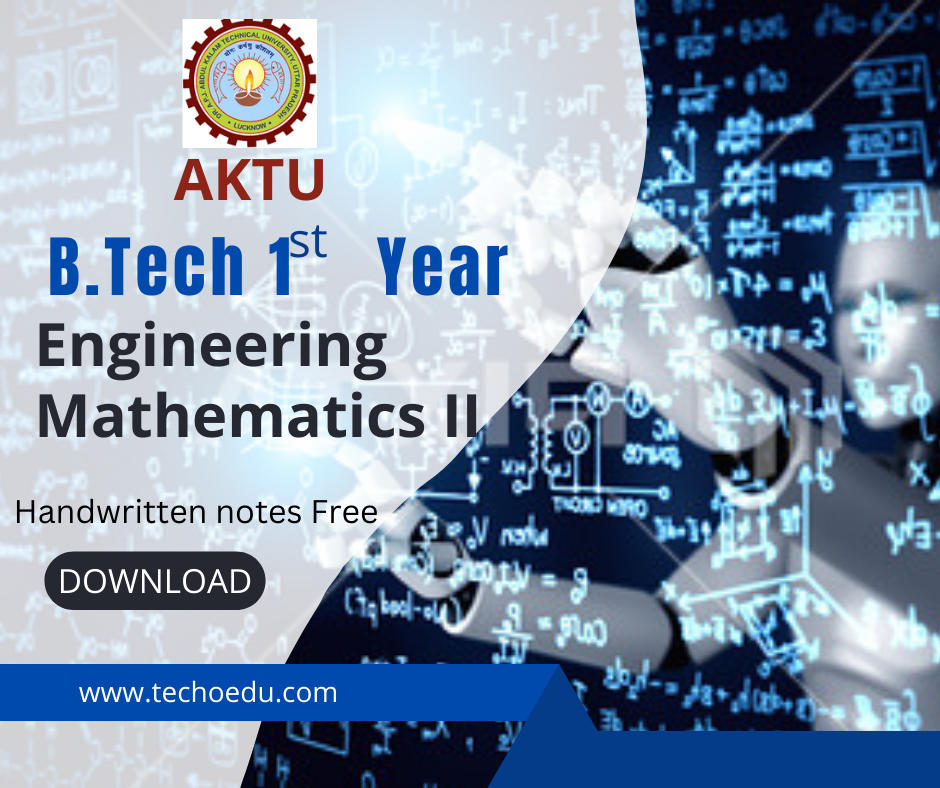 AKTU B.Tech First Year Engineering Mathematics II Free Handwritten ...