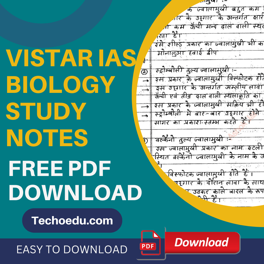 VISTAR IAS BIOLOGY STUDY NOTES FREE PDF DOWNLOAD - Techoedu